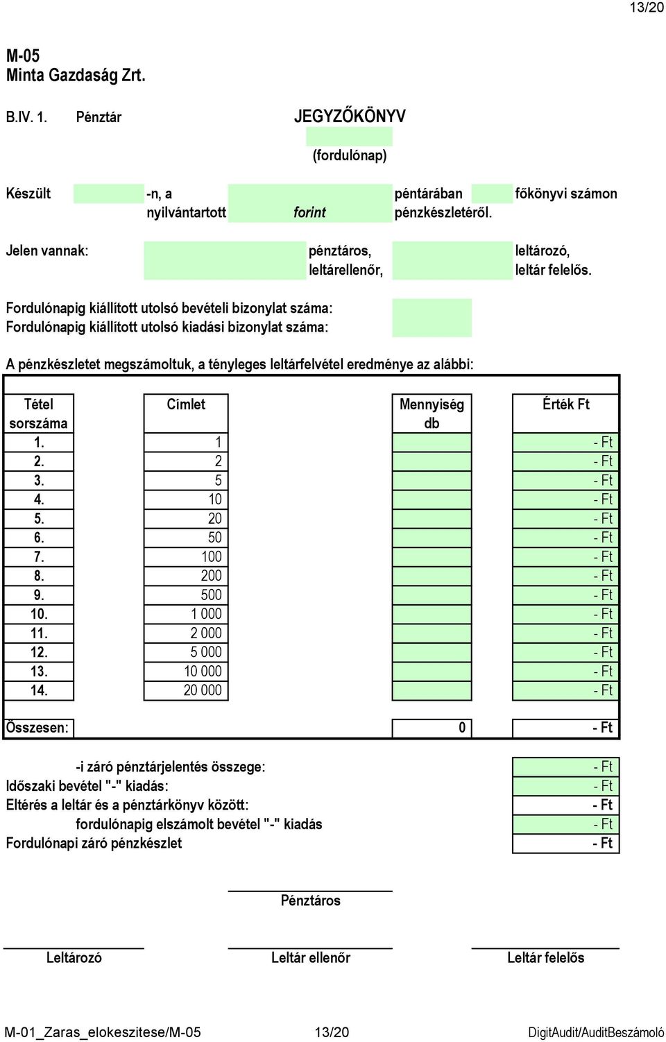 Címlet Mennyiség Érték Ft sorszáma db 1. 1 - Ft 2. 2 - Ft 3. 5 - Ft 4. 1 - Ft 5. 2 - Ft 6. 5 - Ft 7. 1 - Ft 8. 2 - Ft 9. 5 - Ft 1. 1 - Ft 11. 2 - Ft 12. 5 - Ft 13. 1 - Ft 14.