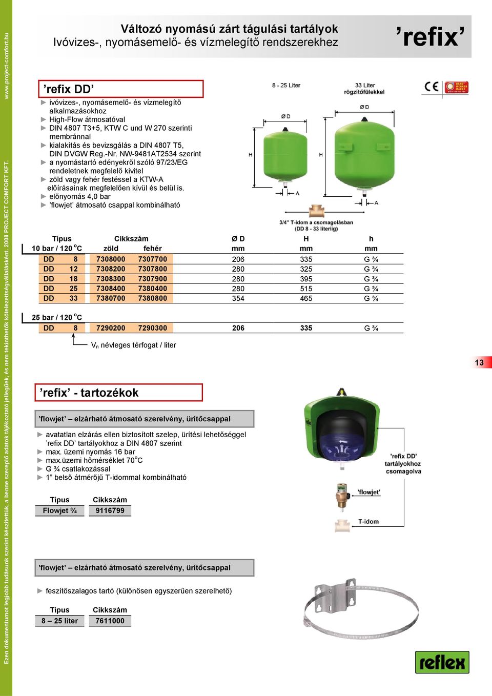 KTW C und W 270 szerinti membránnal kialakítás és bevizsgálás a DIN 4807 T5, DIN DVGW Reg.-Nr.