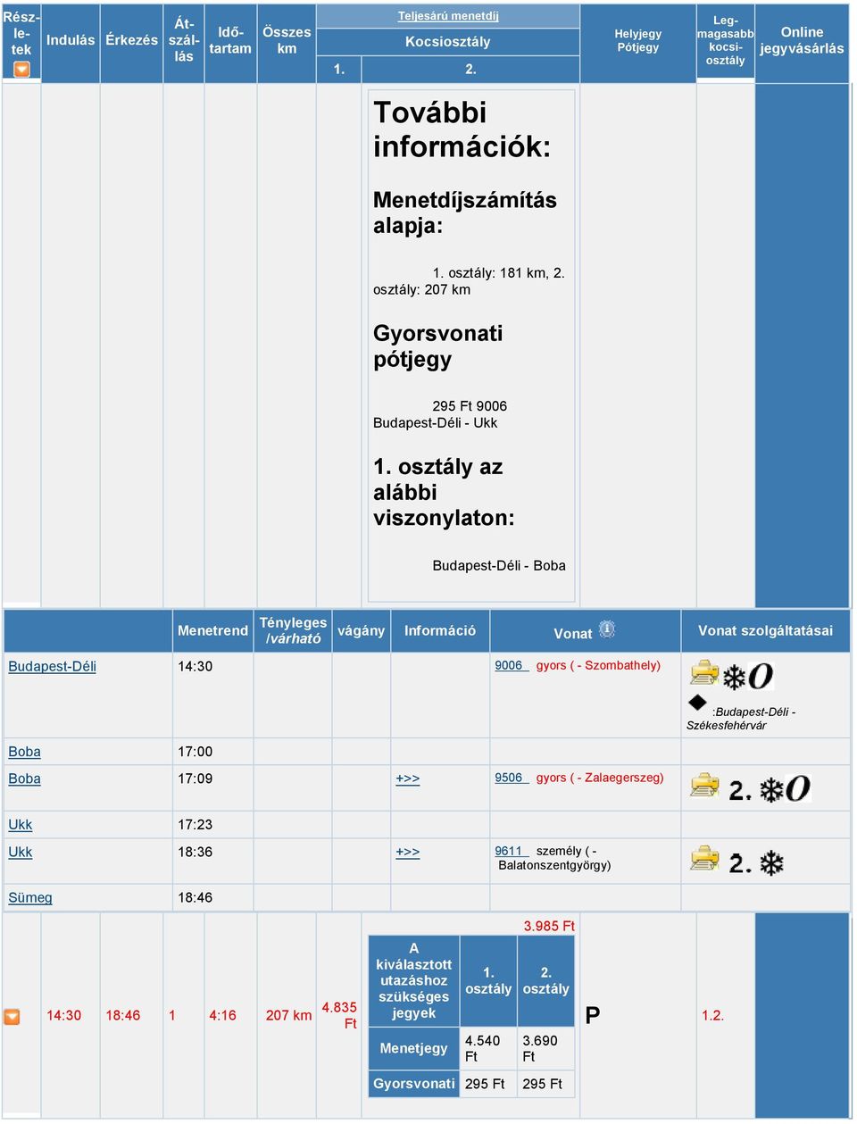 17:09 +>> 9506 gyors ( - Zalaegerszeg) Ukk 17:23 Ukk 18:36 +>> 9611 személy (