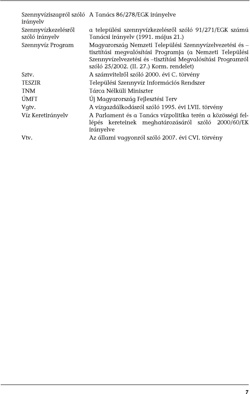 25/2002. (II. 27.) Korm. rendelet) Sztv. A számvitelről szóló 2000. évi C.