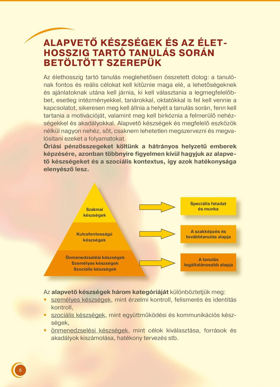 helyét a tanulás során, fenn kell tartania a motivációját, valamint meg kell birkóznia a felmerülő nehézségekkel és akadályokkal.