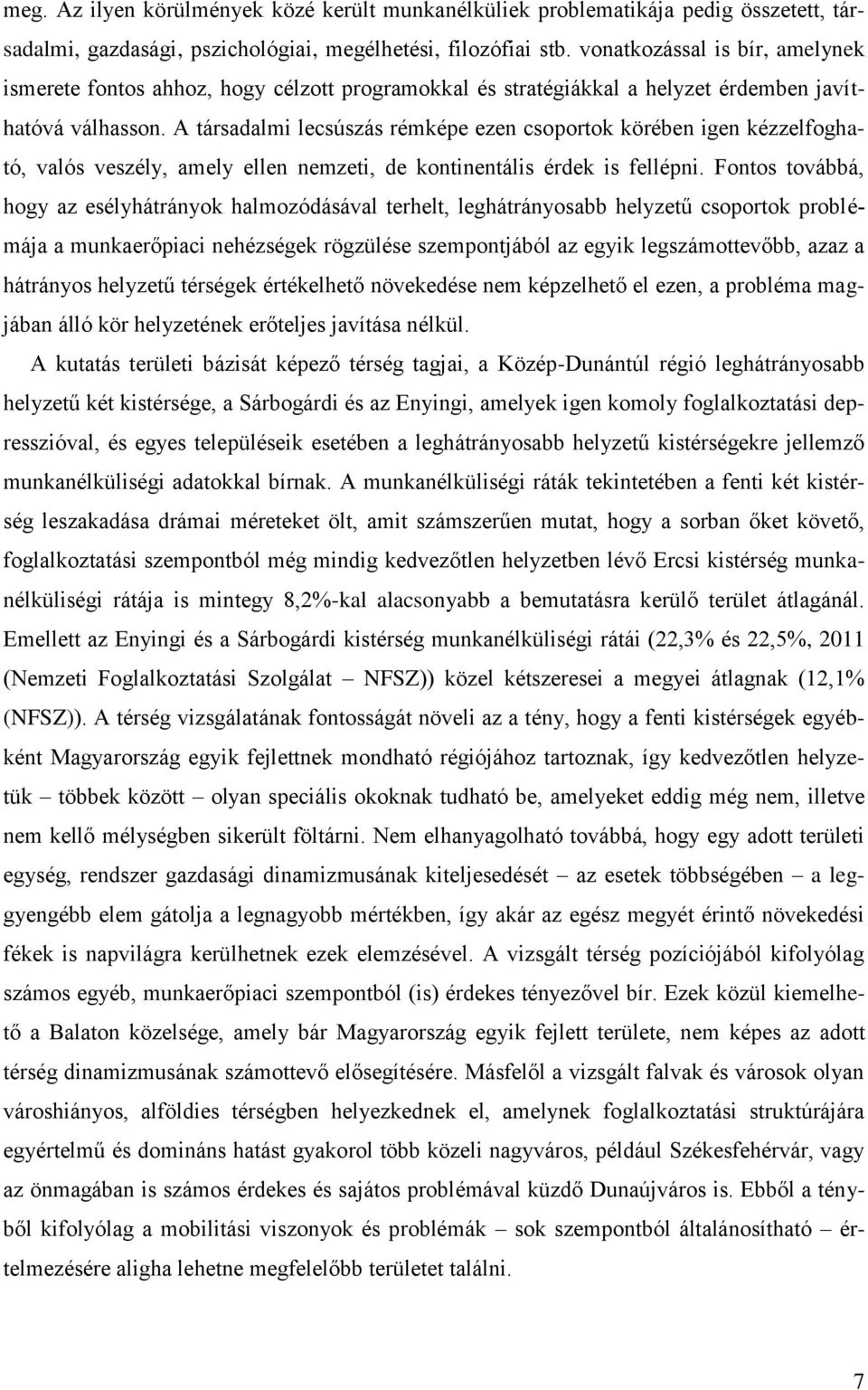 A társadalmi lecsúszás rémképe ezen csoportok körében igen kézzelfogható, valós veszély, amely ellen nemzeti, de kontinentális érdek is fellépni.