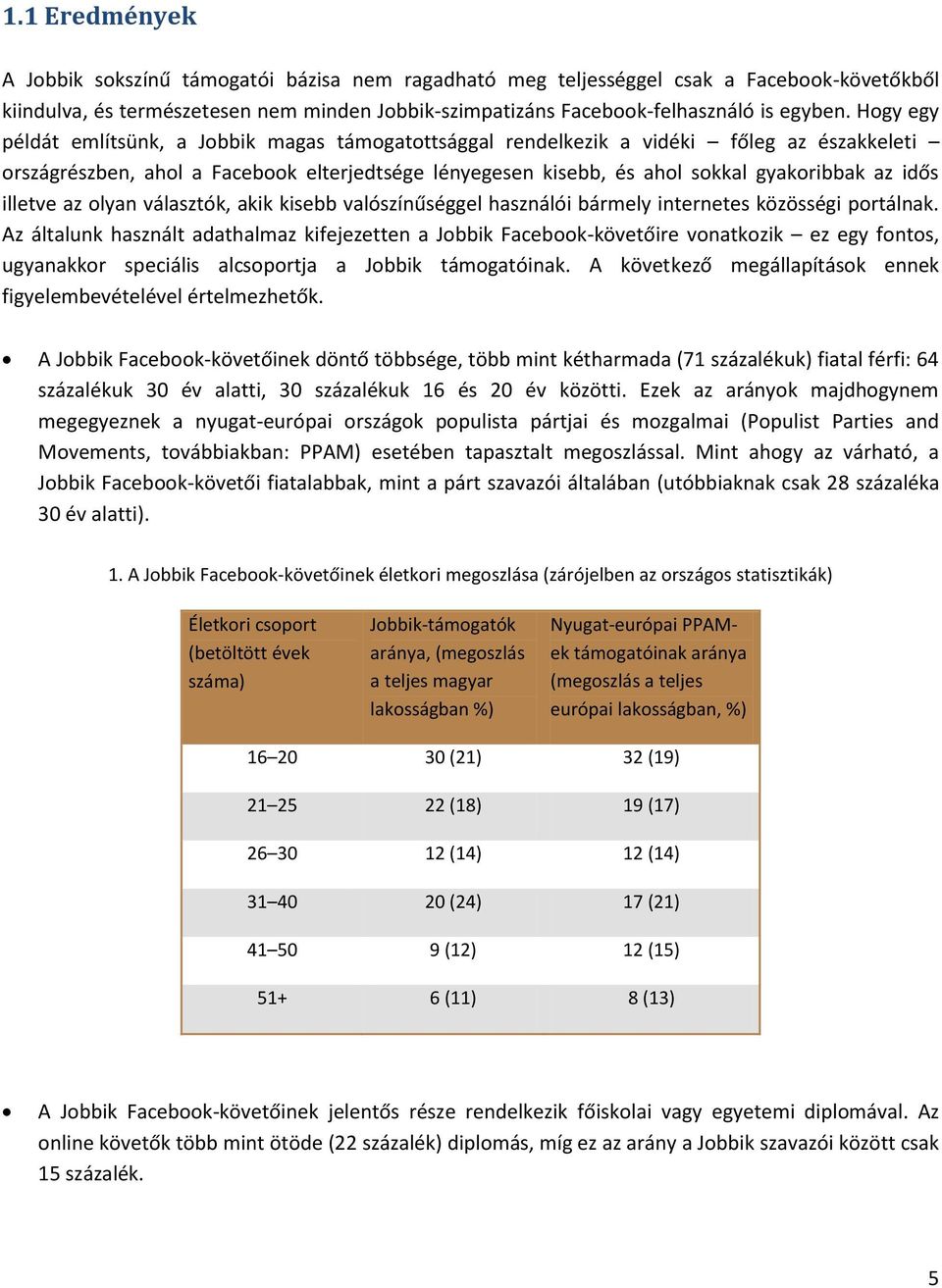 illetve az olyan választók, akik kisebb valószínűséggel használói bármely internetes közösségi portálnak.