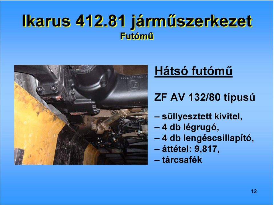 ZF AV 132/80 típusú süllyesztett