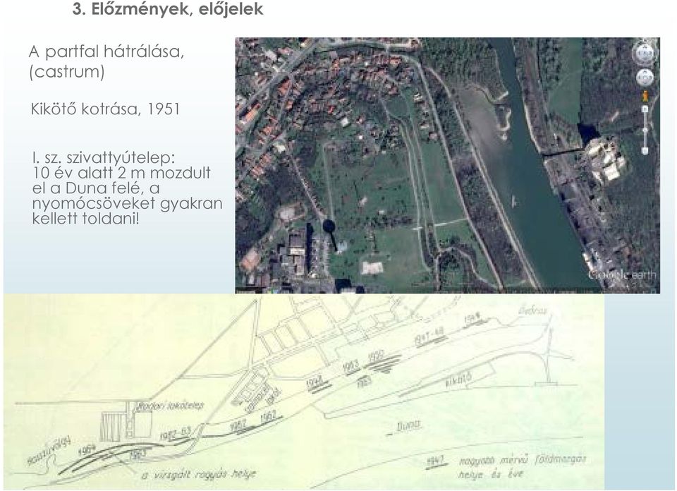 szivattyútelep: 10 év alatt 2 m mozdult el a