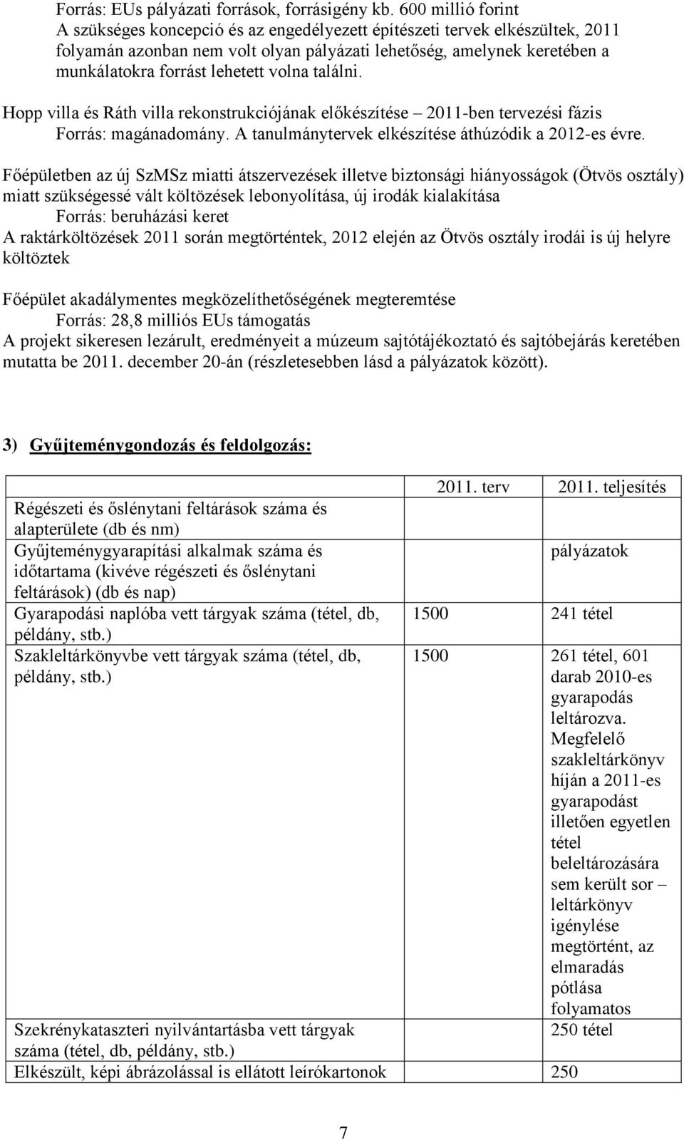 volna találni. Hopp villa és Ráth villa rekonstrukciójának előkészítése 2011-ben tervezési fázis Forrás: magánadomány. A tanulmánytervek elkészítése áthúzódik a 2012-es évre.