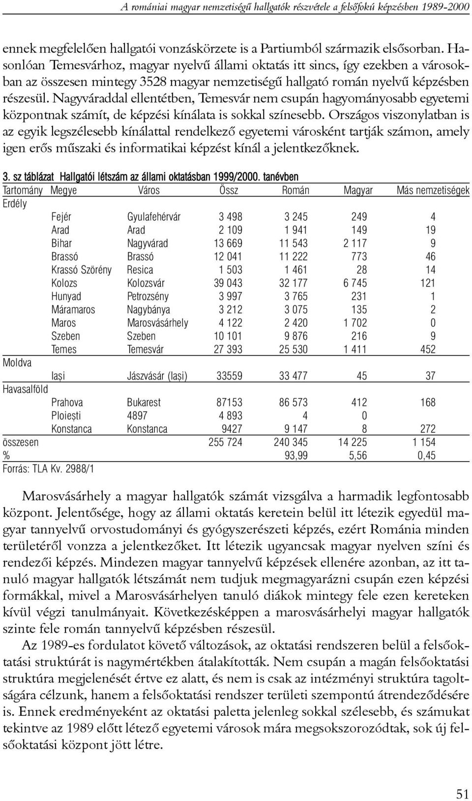 Nagyváraddal ellentétben, Temesvár nem csupán hagyományosabb egyetemi központnak számít, de képzési kínálata is sokkal színesebb.