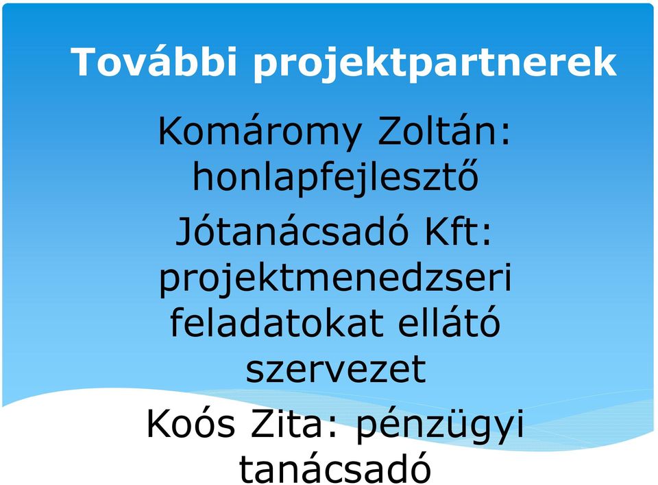 Kft: projektmenedzseri feladatokat