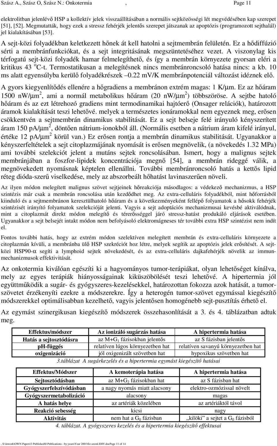 A sejt-közi folyadékban keletkezett hnek át kell hatolni a sejtmembrán felületén. Ez a hdiffúzió sérti a membránfunkciókat, és a sejt integritásának megszüntetéséhez vezet.