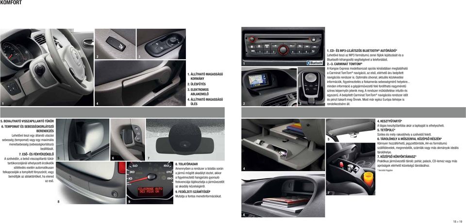 CARMINAT TOMTOM A Kangoo Express modellsorozat opciós kínálatában megtalálható a Carminat TomTom navigáció, az első, elérhető áru beépített navigációs rendszer is.