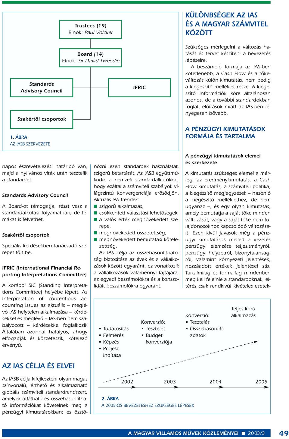 készíteni a bevezetés lépéseire. A beszámoló formája az IAS-ben kötetlenebb, a Cash Flow és a tôkeváltozás külön kimutatás, nem pedig a kiegészítô melléklet része.