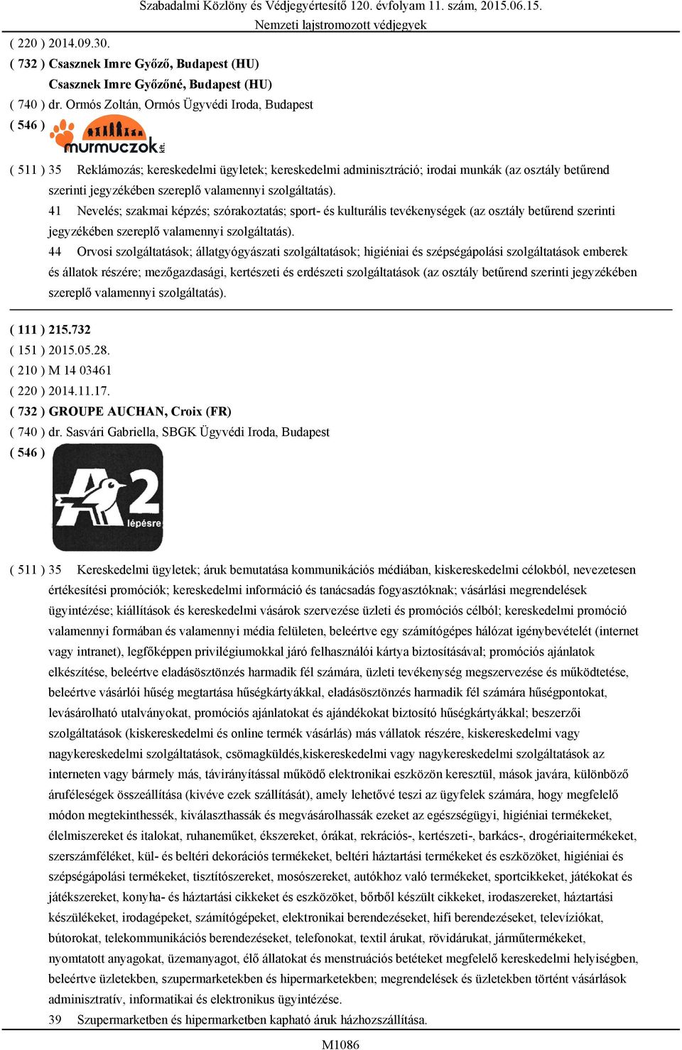 szolgáltatás). 41 Nevelés; szakmai képzés; szórakoztatás; sport- és kulturális tevékenységek (az osztály betűrend szerinti jegyzékében szereplő valamennyi szolgáltatás).