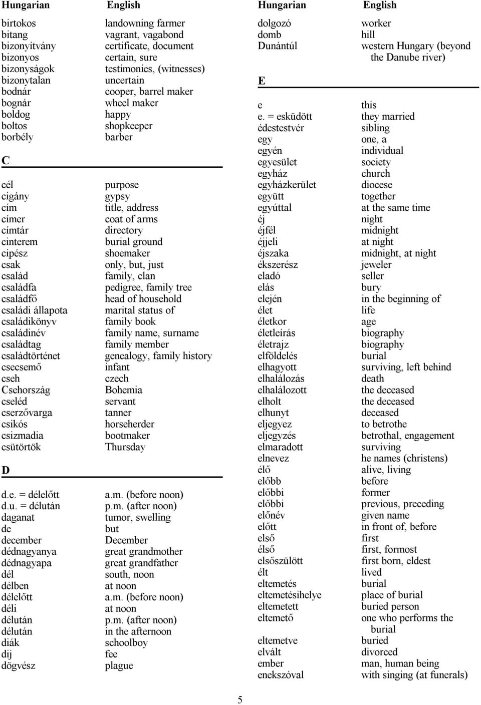 = délután daganat de december dédnagyanya dédnagyapa dél délben délel tt déli délután délután diák dij dögvész landowning farmer vagrant, vagabond certificate, document certain, sure testimonies,