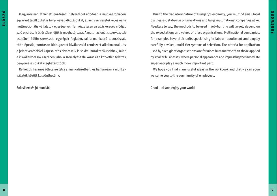 A multinacionális szervezetek Due to the transitory nature of Hungary s economy, you will find small local businesses, state-run organisations and large multinational companies alike.
