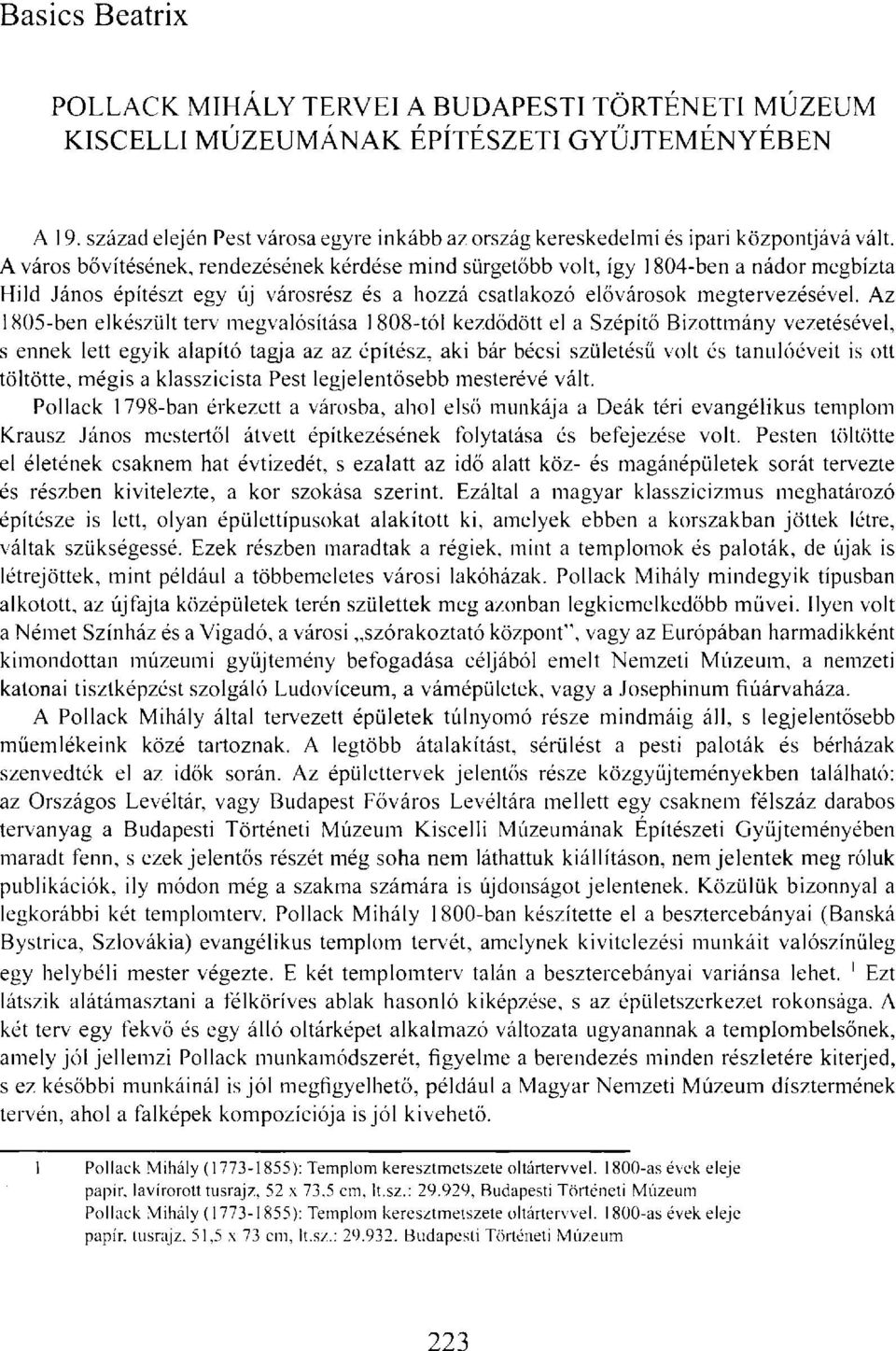 A város bővítésének, rendezésének kérdése mind sürgetőbb volt, így 1804-ben a nádor megbízta Hild János építészt egy új városrész és a hozzá csatlakozó elővárosok megtervezésével.