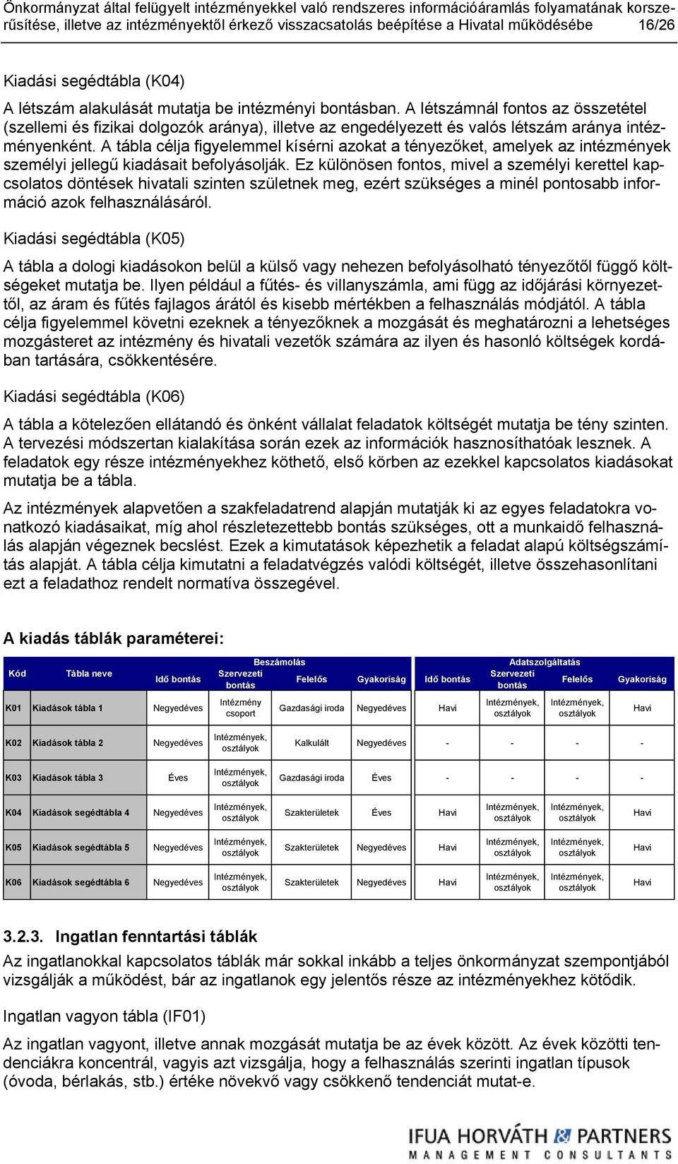 A tábla célja figyelemmel kísérni azokat a tényezőket, amelyek az intézmények személyi jellegű kiadásait befolyásolják.