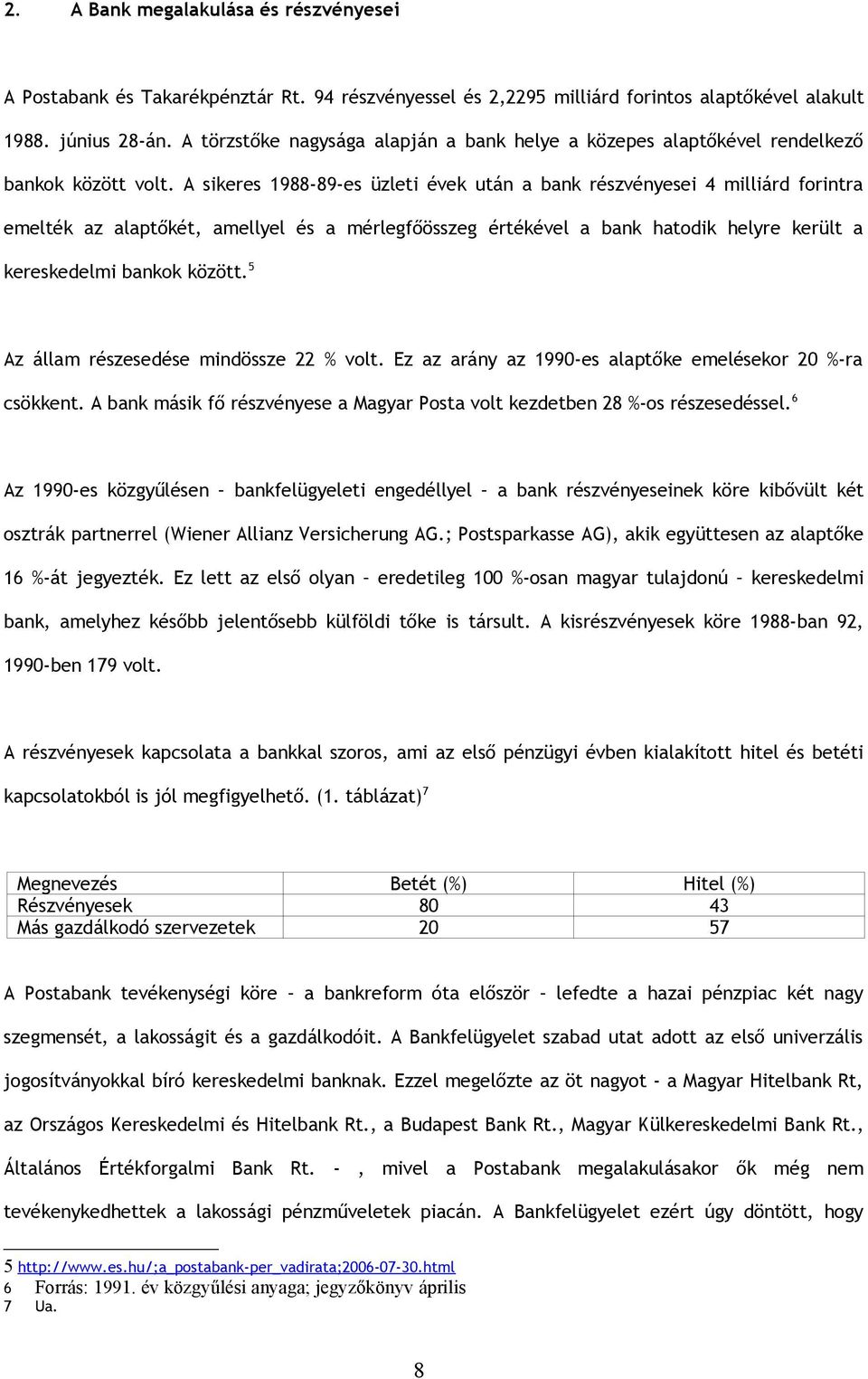 A sikeres 1988-89-es üzleti évek után a bank részvényesei 4 milliárd forintra emelték az alaptőkét, amellyel és a mérlegfőösszeg értékével a bank hatodik helyre került a kereskedelmi bankok között.