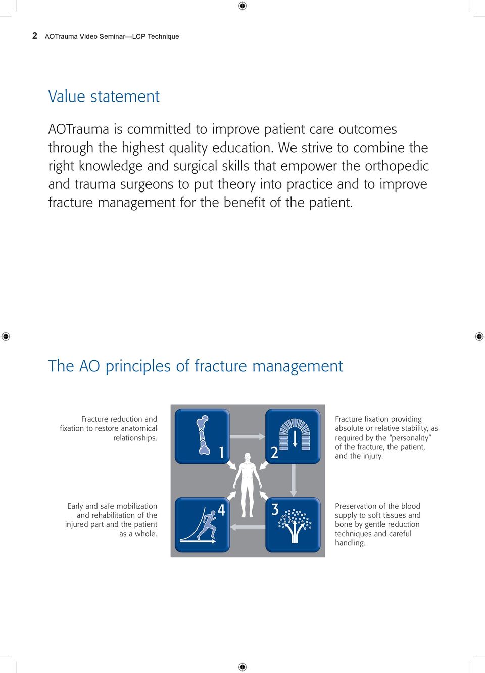 patient. The AO principles of fracture management Fracture reduction and fixation to restore anatomical relationships.