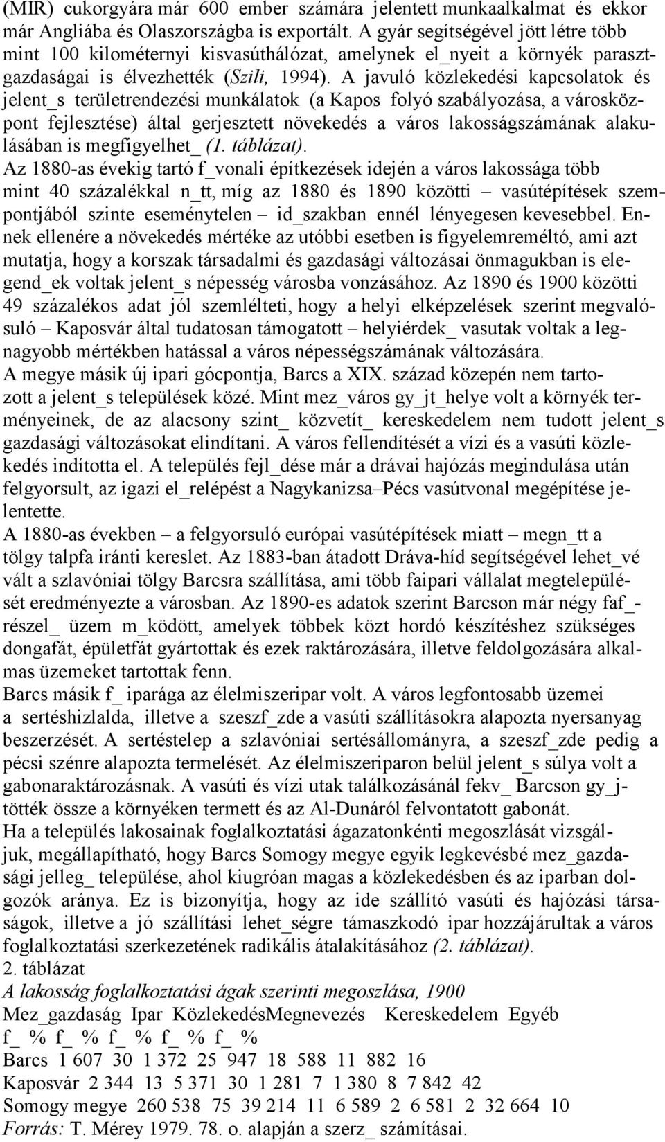 A javuló közlekedési kapcsolatok és jelent_s területrendezési munkálatok (a Kapos folyó szabályozása, a városközpont fejlesztése) által gerjesztett növekedés a város lakosságszámának alakulásában is