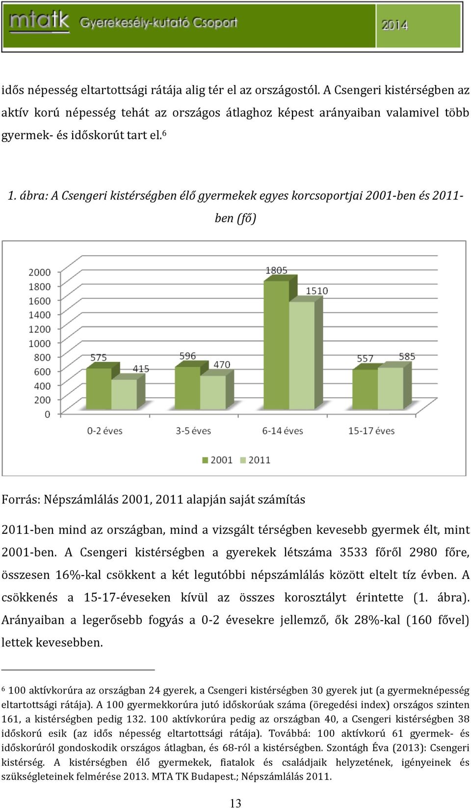 2011abenmindazországban,mindavizsgálttérségbenkevesebbgyermekélt,mint 2001aben.