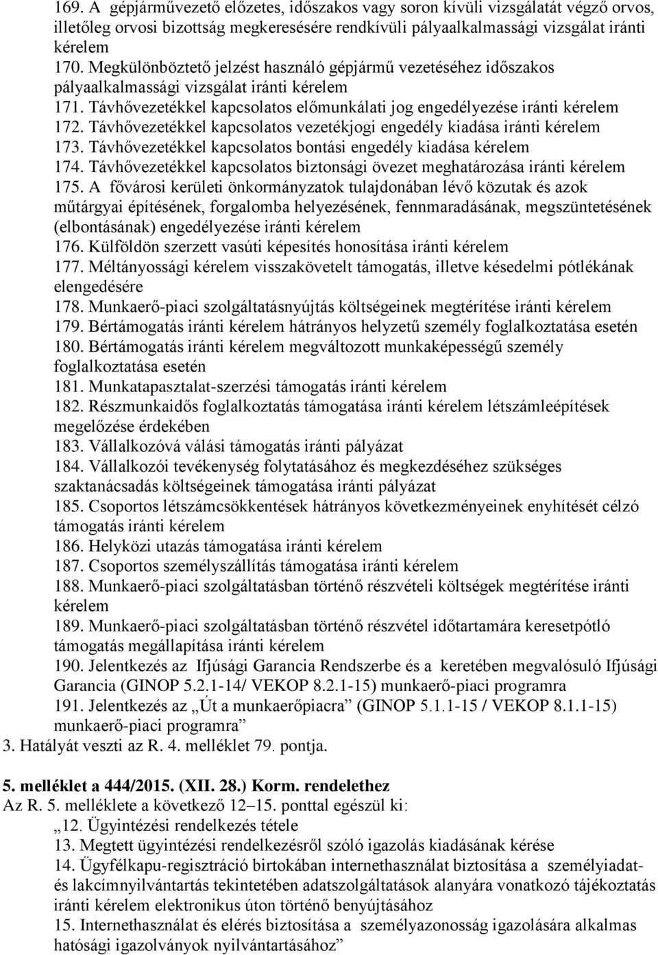 Távhővezetékkel kapcsolatos vezetékjogi engedély kiadása iránti 173. Távhővezetékkel kapcsolatos bontási engedély kiadása 174. Távhővezetékkel kapcsolatos biztonsági övezet meghatározása iránti 175.