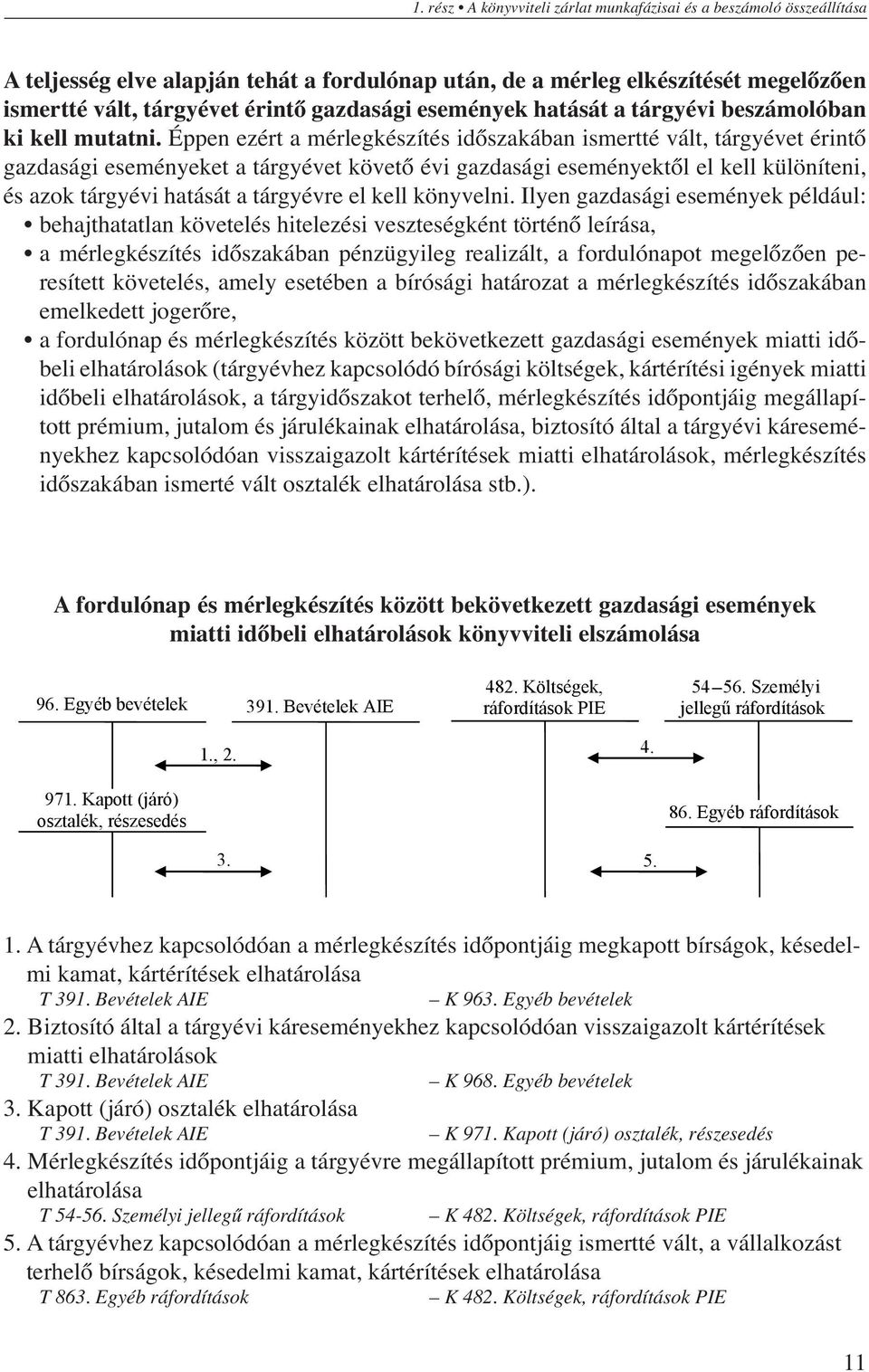 Éppen ezért a mérlegkészítés időszakában ismertté vált, tárgyévet érintő gazdasági eseményeket a tárgyévet követő évi gazdasági eseményektől el kell különíteni, és azok tárgyévi hatását a tárgyévre