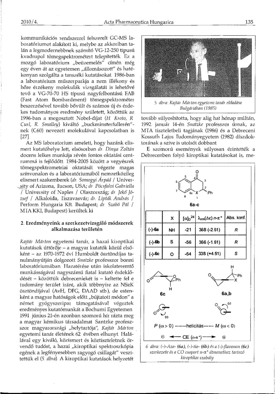 telepítették Ez a mozgó laboratórium beüzemelés" címén még egy éven át az egyetemen állomásozott" és hatékonyan szolgálta a tanszéki kutatásokat 1986-ban a labmatórium műszerparkja a nem illékony és