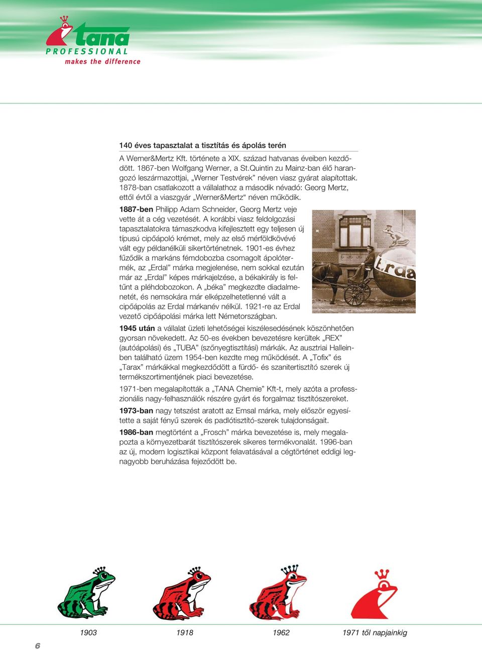 1878-ban csatlakozott a vállalathoz a második névadó: Georg Mertz, ettől évtől a viaszgyár Werner&Mertz néven működik. 1887-ben Philipp Adam Schneider, Georg Mertz veje vette át a cég vezetését.