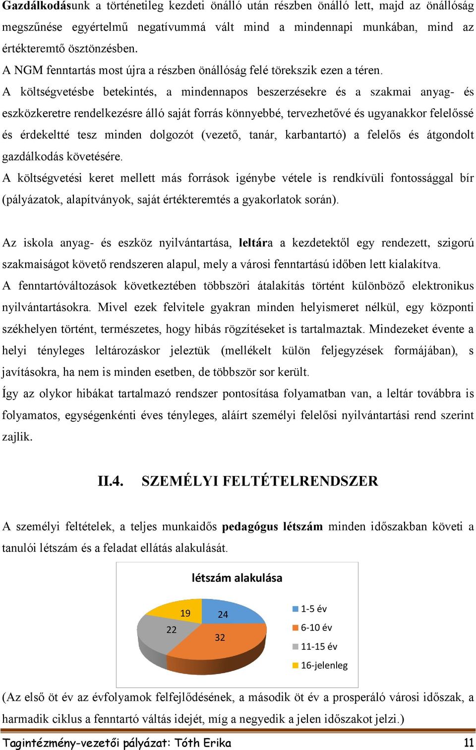 A költségvetésbe betekintés, a mindennapos beszerzésekre és a szakmai anyag- és eszközkeretre rendelkezésre álló saját forrás könnyebbé, tervezhetővé és ugyanakkor felelőssé és érdekeltté tesz minden