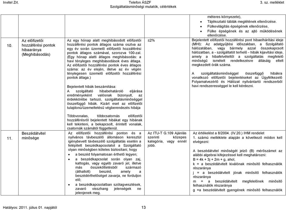 Az előfizetői hozzáférési pontok éves átlagos száma: az év elején, illetve az év végén ténylegesen üzemelő előfizetői hozzáférési pontok átlaga.