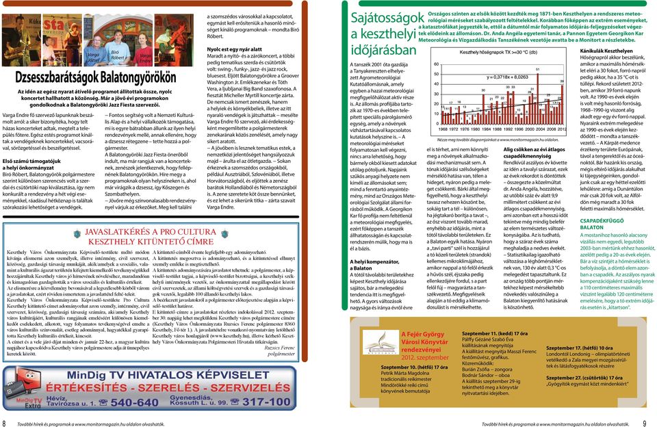 Első számú támogatójuk a helyi önkormányzat Biró Róbert, Balatongyörök polgármestere szerint különösen szerencsés volt a szerdai és csütörtöki nap kiválasztása, így nem konkurált a rendezvény a hét