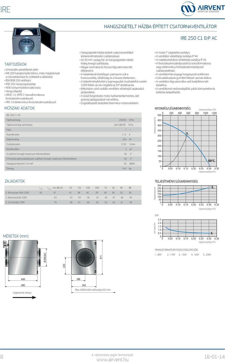 vagy elektronikus IRE 250 C1 AC Tápfeszültség 230/50 V/Hz Tápfeszültség tartomány 220-240/50 V/Hz Fázis 1 ~ Áramfelvétel 1.