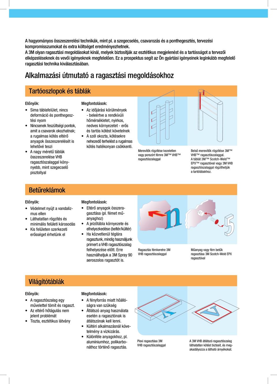 Ez a prospektus segít az Ön gyártási igényeinek leginkább megfelelô ragasztási technika kiválasztásában.