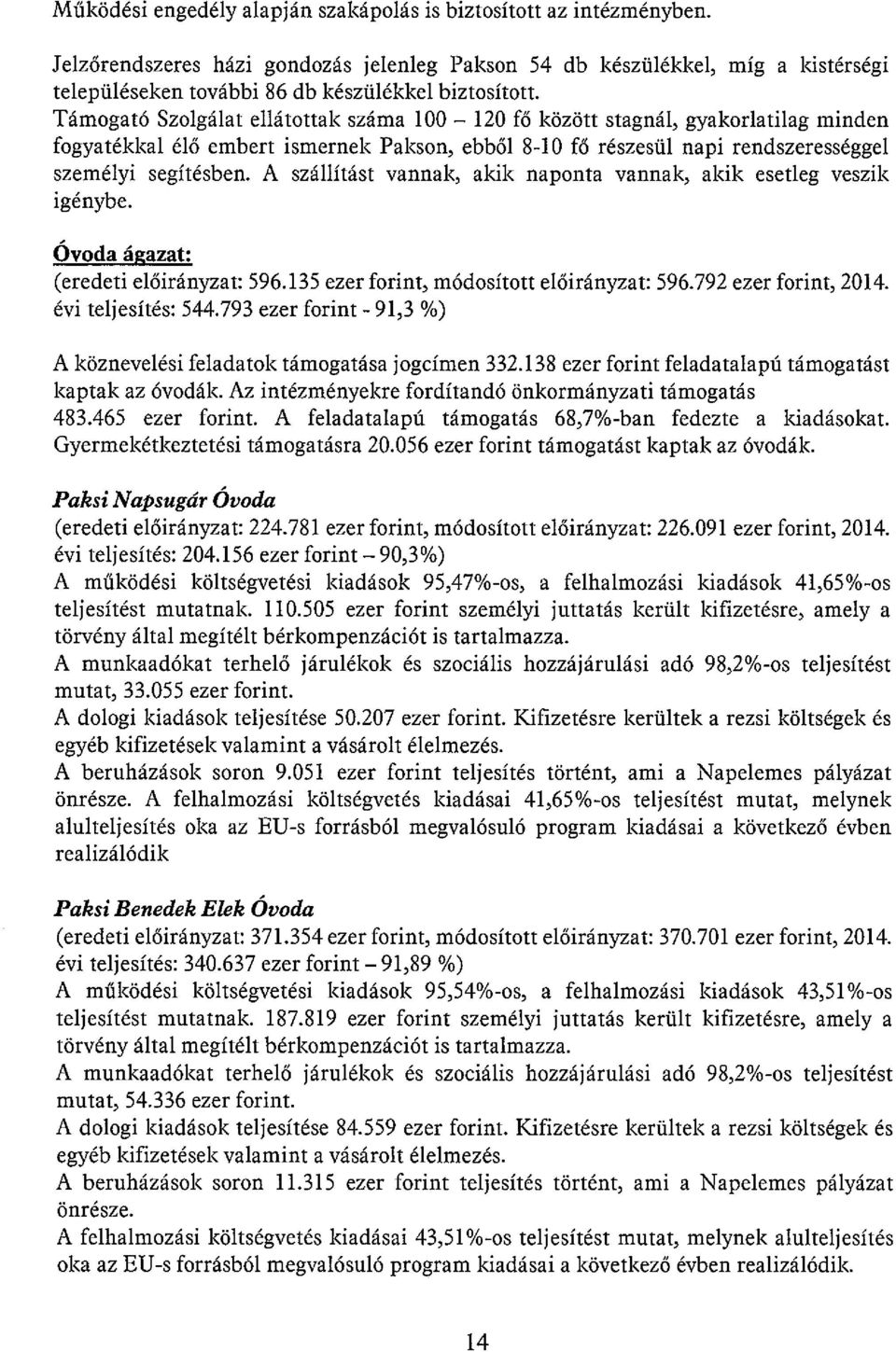 Támogató Szolgálat ellátottak száma 100 120 Fő között stagnál, gyakorlatilag minden fogyatékkal élő embert ismernek Pakson, ebből 8-10 fő részesül napi rendszerességgel személyi segítésben.