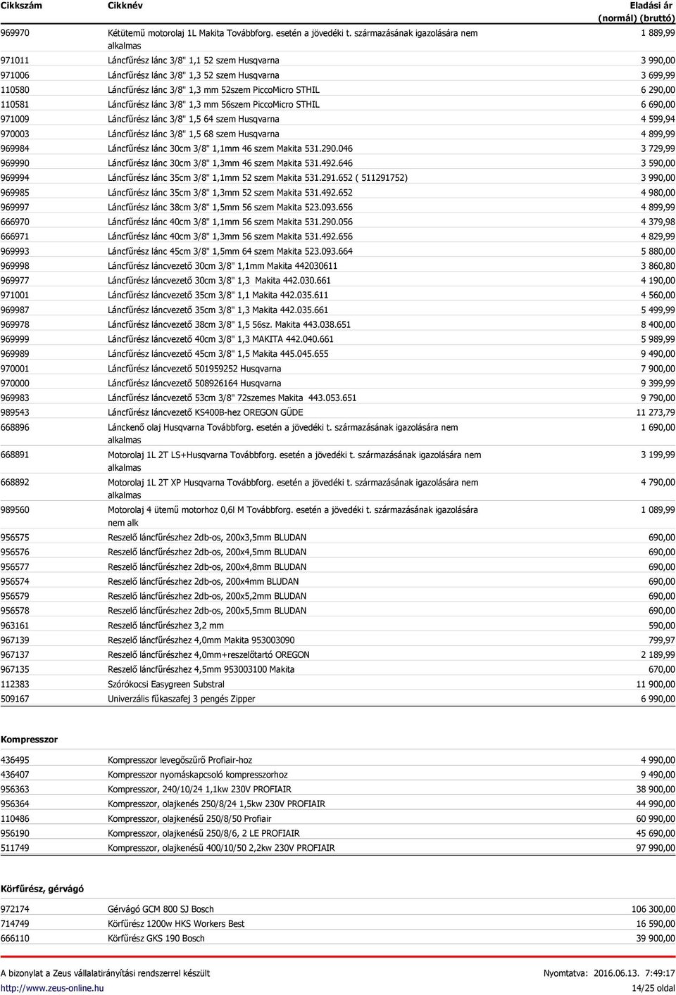 származásának igazolására nem alkalmas Láncfűrész lánc 3/8" 1,1 52 szem Husqvarna Láncfűrész lánc 3/8" 1,3 52 szem Husqvarna Láncfűrész lánc 3/8" 1,3 mm 52szem PiccoMicro STHIL Láncfűrész lánc 3/8"