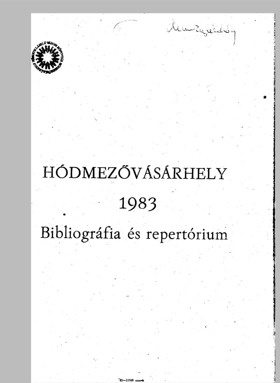 1983 Bibliográfia és