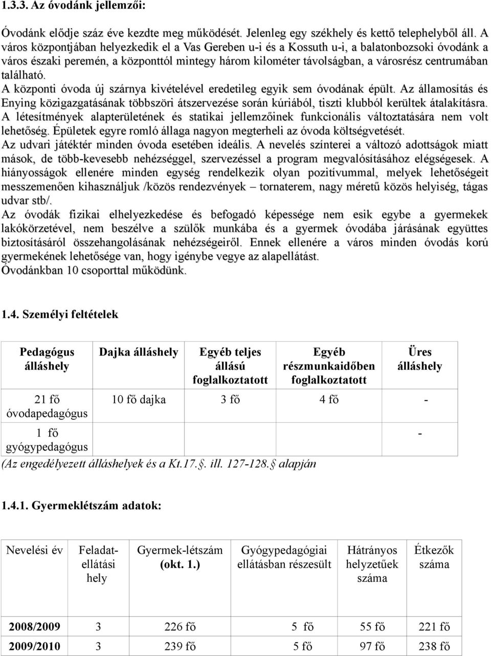 található. A központi óvoda új szárnya kivételével eredetileg egyik sem óvodának épült.