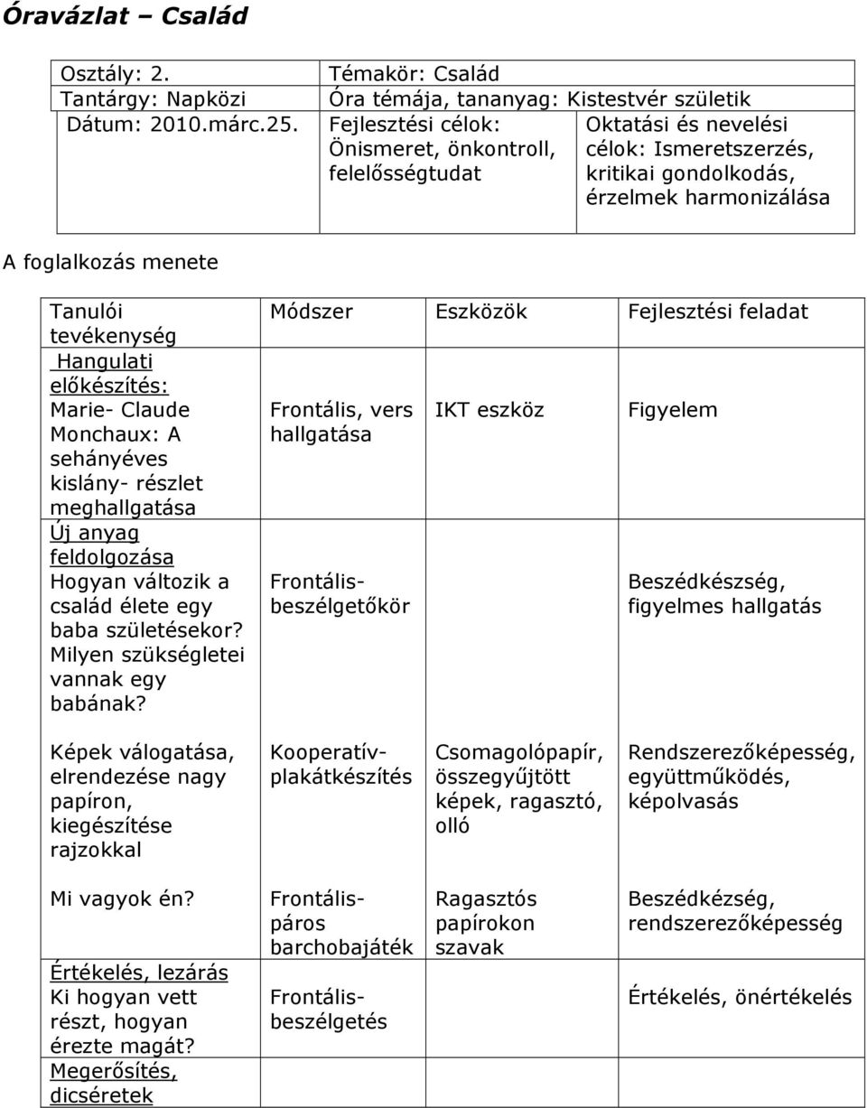 részlet meghallgatása Hogyan változik a család élete egy baba születésekor? Milyen szükségletei vannak egy babának?