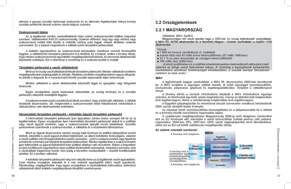 Gyakran előfordul, hogy egy vagy néhány nagy szakszervezet mellett több kisebb is működik néhány száz taggal, melyek általában szakmai szervezetek.