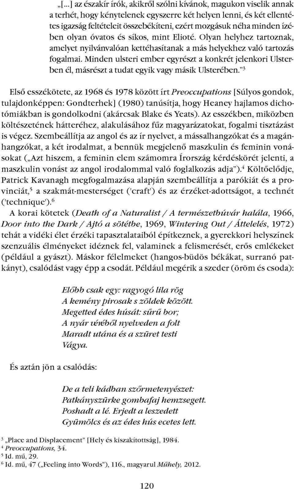 Minden ulsteri ember egyrészt a konkrét jelenkori ulsterben él, másrészt a tudat egyik vagy másik ulsterében.