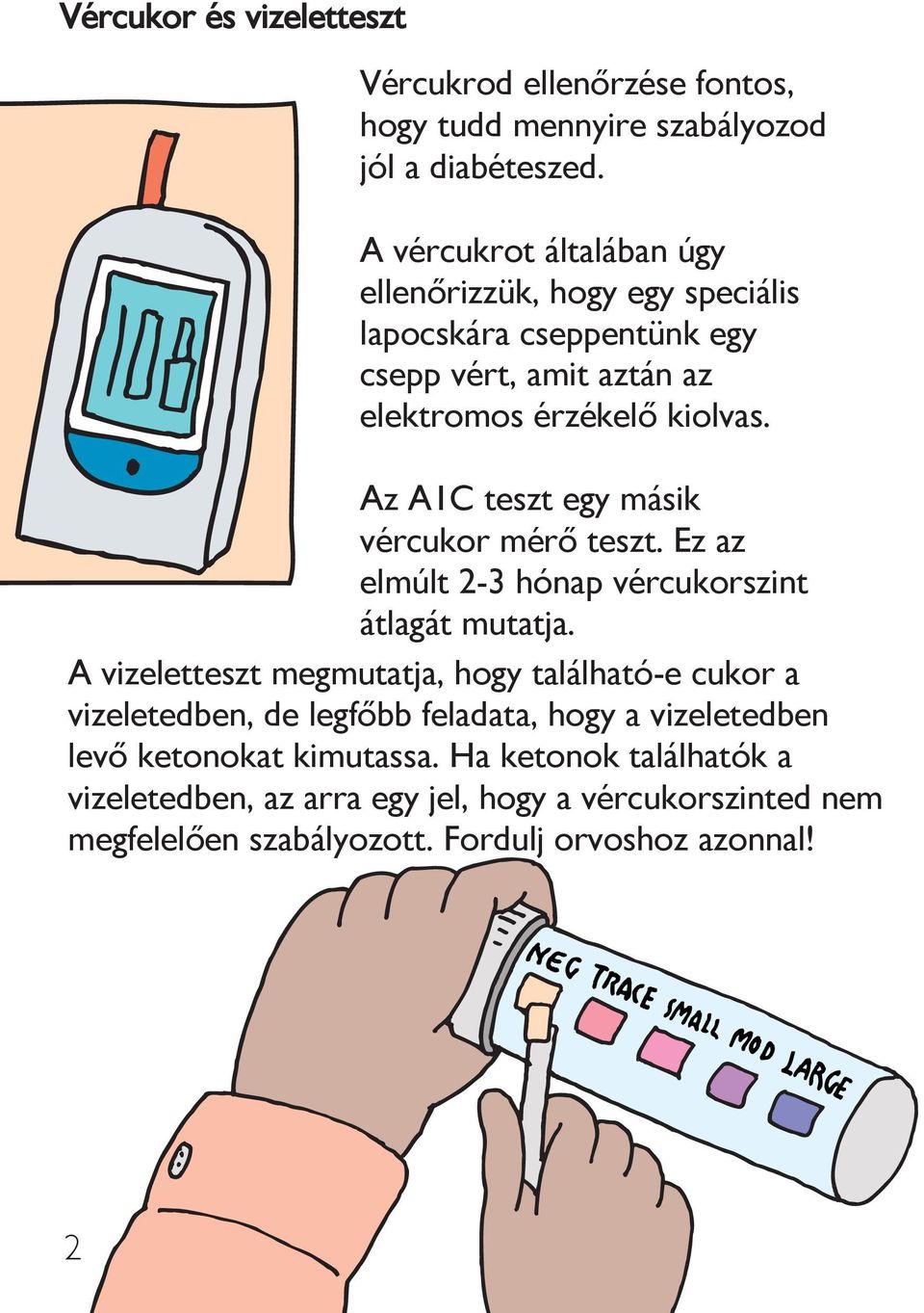 Az A1C teszt egy másik vércukor mérő teszt. Ez az elmúlt 2-3 hónap vércukorszint átlagát mutatja.