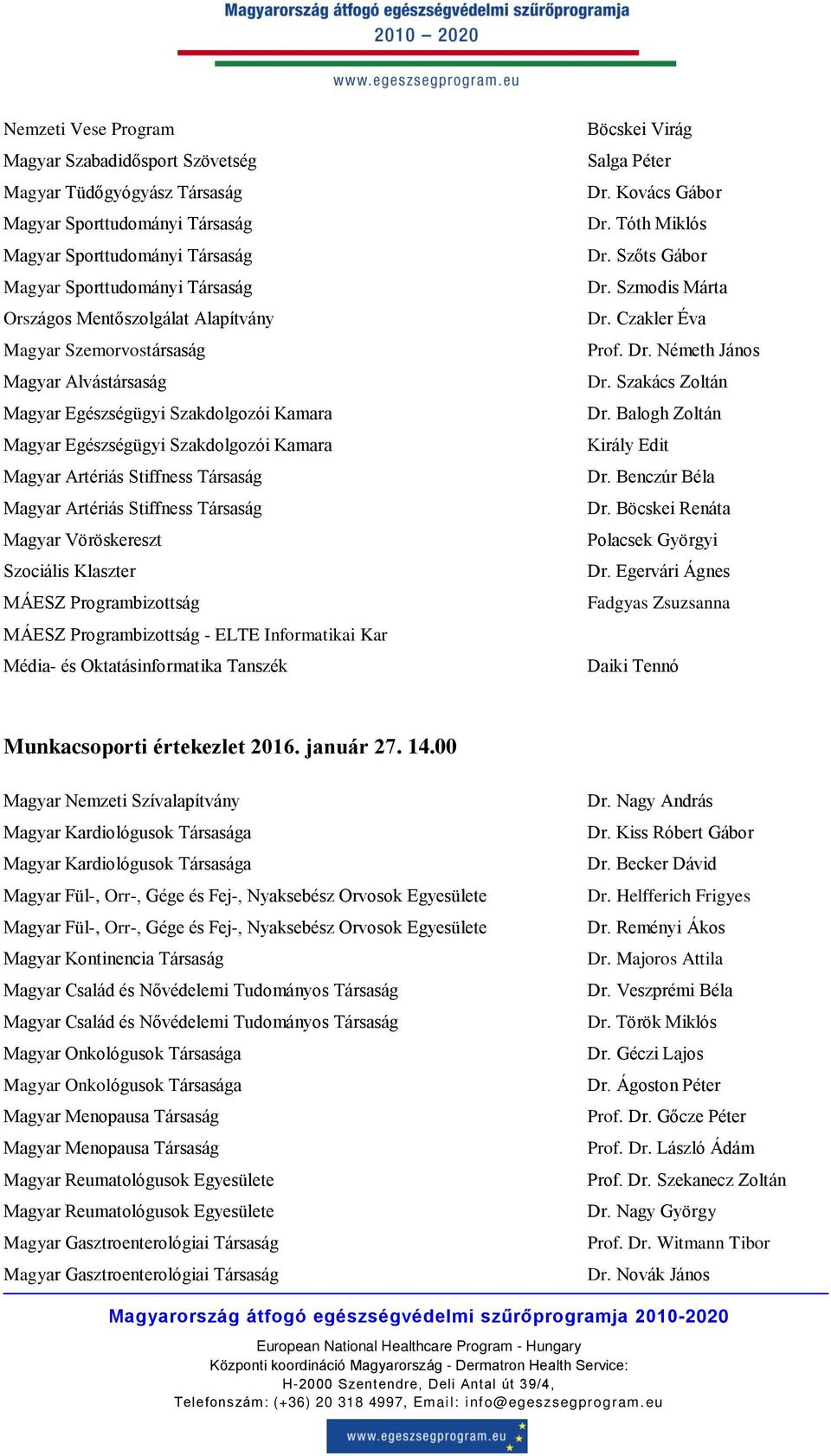 Oktatásinformatika Tanszék Böcskei Virág Salga Péter Dr. Kovács Gábor Dr. Tóth Miklós Dr. Szőts Gábor Dr. Szmodis Márta Dr. Czakler Éva Prof. Dr. Németh János Dr. Szakács Zoltán Dr.