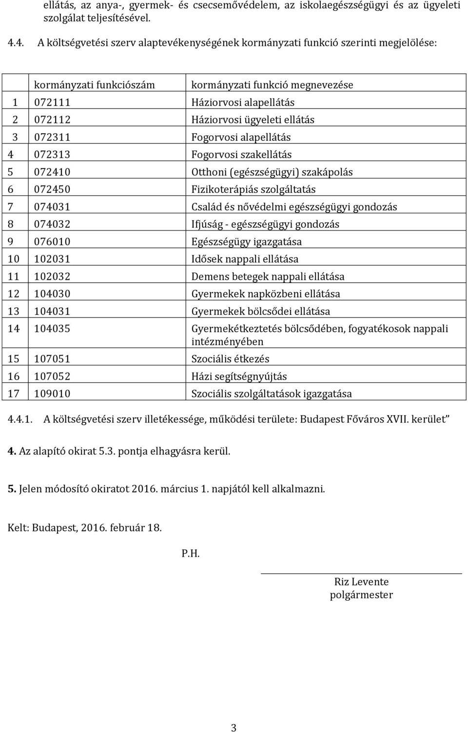 ügyeleti ellátás 3 072311 Fogorvosi alapellátás 4 072313 Fogorvosi szakellátás 5 072410 Otthoni (egészségügyi) szakápolás 6 072450 Fizikoterápiás szolgáltatás 7 074031 Család és nővédelmi