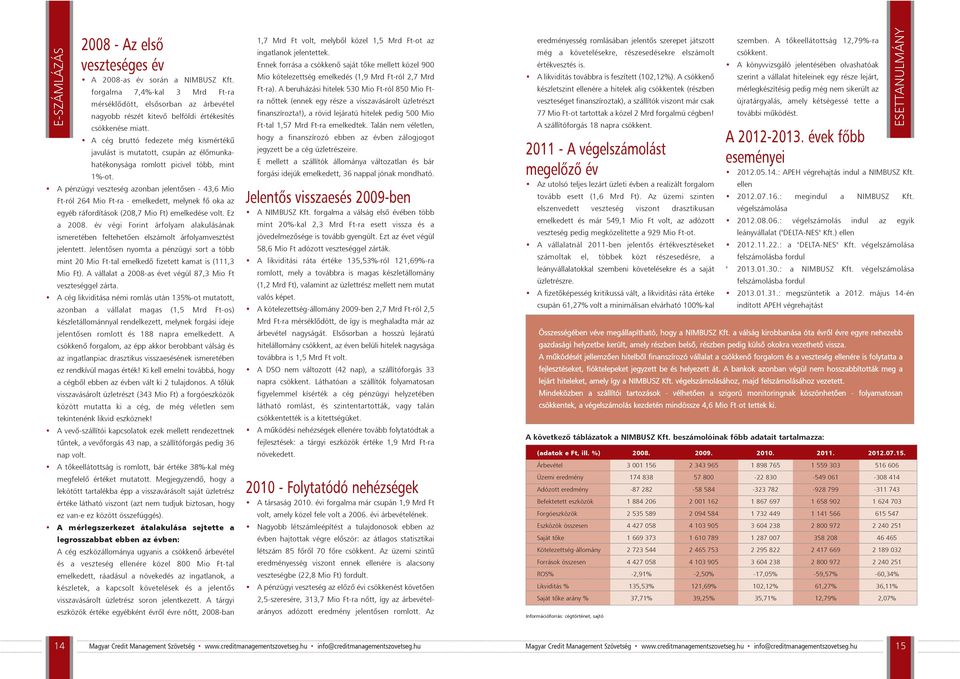 A cég bruttó fedezete még kismértékû javulást is mutatott, csupán az élõmunkahatékonysága romlott picivel több, mint 1%-ot.