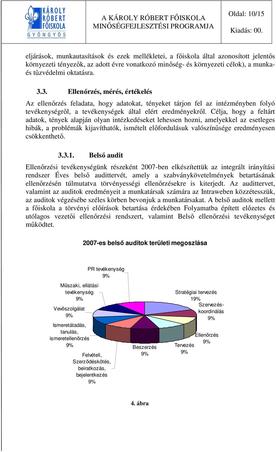 Célja, hogy a feltárt adatok, tények alapján olyan intézkedéseket lehessen hozni, amelyekkel az esetleges hibák, a problémák kijavíthatók, ismételt előfordulásuk valószínűsége eredményesen