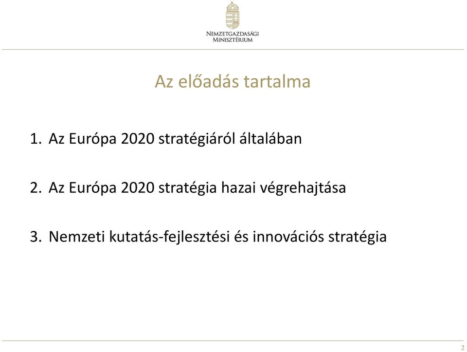 Az Európa 2020 stratégia hazai