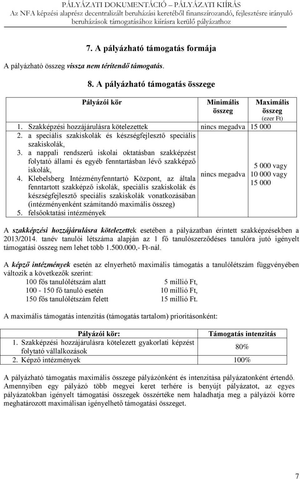 a nappali rendszerű iskolai oktatásban szakképzést folytató állami és egyéb fenntartásban lévő szakképző iskolák, 4.