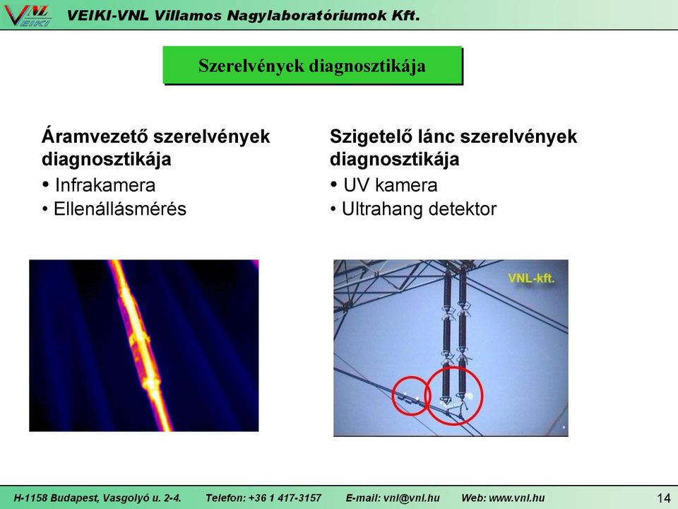 Ellenállásmérés Szigetelő lánc