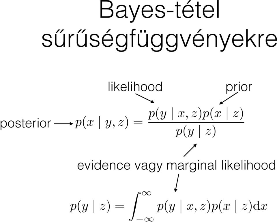 p(y x, z)p(x z) p(y z) evidence vagy