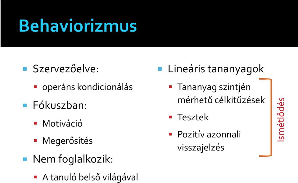 világával Lineáris tananyagok Tananyag szintjén